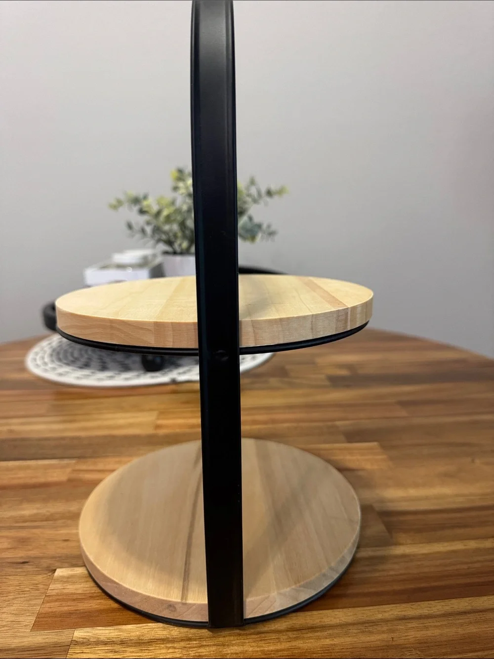 Target Two-Tier Wood and Black Metal Storage Stand